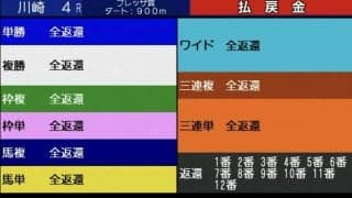 川崎競馬4、7Rで1日2度のカンパイ…4Rは不成立