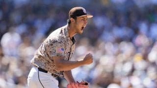 ダルビッシュが燃えた！大谷翔平の目の前で魂の雄叫び＆奪三振シーンにファン感動「カッコ良すぎるって！」