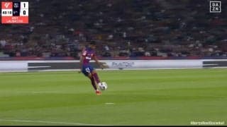 「うますぎなんよ」バルサの “16歳” ヤマル、メッシ級のワンタッチショット炸裂！超高速カウンターの仕上げの一発は「精度がエグすぎる」と話題に