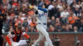 【MLB】大谷翔平、6試合ぶり“182キロ”先制12号　リーグトップに並ぶ「オラクルパーク初アーチ」