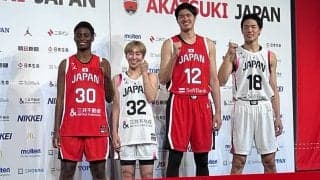 新ユニフォーム発表会で渡邊雄太がメディア対応…「今はバスケがしたくてウズウズしてます」