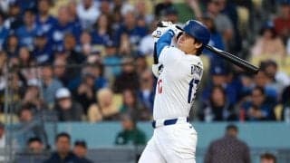 【MLB】「ショウヘイの日に本塁打」大谷翔平、逆方向へ“168キロ”弾丸13号アーチ　リーグ単独トップに