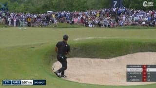 【動画】ザンダー・シャウフェレ、ナイスバンカーショットにロングパットも決め首位堅守