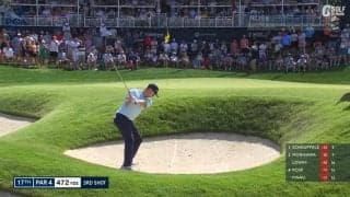 【動画】ローズ「64」で急浮上　見事なバンカーショットで観客沸かす