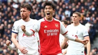 アーセナル冨安健洋、大一番でスタメン出場！ プレミアリーグ優勝が懸かったエヴァートン戦で左SBを担う！ エースのサカが怪我で欠場