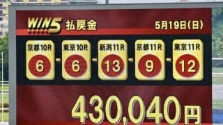 WIN5は43万40円の払戻し…オークスはチェルヴィニアが戴冠