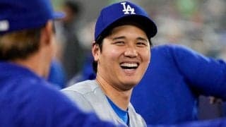 大谷翔平から“漏れる”笑い声　サプライズ登場で「ふふっ」「へへ」…少年は驚愕