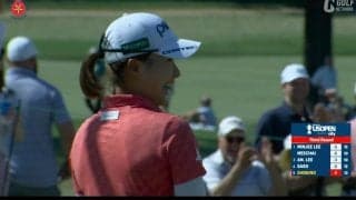 【動画】渋野日向子は2打差4位に浮上　14番では“10秒”待ってコロンとカップイン