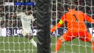 「ヤバすぎる」銀河系軍団のエースが“伝説の領域”と話題に パスミスを拾ったベリンガムがラストパス→ヴィニシウスがGKのタイミングを外す余裕の追加点！CL決勝2戦2ゴールの偉業に「CL男」「この若さで」