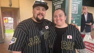 エ軍戦で“侍・大谷翔平ユニ”「彼はスター」　移籍ショックもネットで購入…米夫婦の思い
