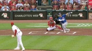 えっ？ ボールが消えた…！？ カブス・鈴木誠也、幻惑の一打で“異変”を起こした…！？ 相手外野手のリアクションが話題に「これは見えない」「大パニックw」