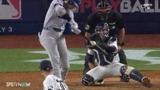 大谷翔平史上、最も“当たりの悪い”長打かも？打球速度が少年野球並み、わずか97キロ…めったに見られない「珍二塁打」