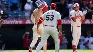 実は超ムキムキ…大谷翔平元相棒にファン注目　手荒い祝福で露わ「いい筋肉をお持ちで」