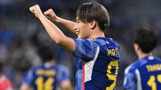 上田綺世のヘディング弾皮切りに日本が3得点で折り返し！ 中村敬斗が再三チャンス演出【2026W杯アジア2次予選】