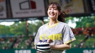 スカートふわり投球も…国民的アイドルが悔し涙　“リベンジ”で勝利の女神に「頑張って！」