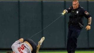 バク転→スタンガン発射で逮捕の19歳　“不法侵入”に米ファン批判続々「本当のバカもん」