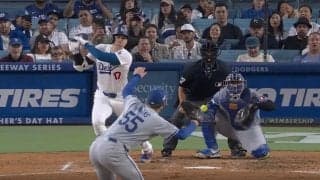 一体、何が起こった…！？ 大谷翔平、爆音ライナーで“異変”が起きた…！？ 相手ピッチャーが思わずビビった瞬間 「そりゃ怖いだろｗ」「自分に飛んでくる感じ？」