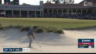 【動画】ブライソン・デシャンボー、2度目の全米オープン制覇　最終18番で「人生最高のバンカーショット」