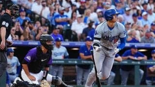 大谷翔平、左翼線二塁打で1か月ぶり3安打　ベッツ骨折の非常事態に1番で躍動…敵地騒然