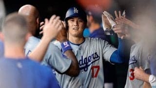 大谷翔平、1番で3安打4出塁1打点　日本人2位102盗塁、ベッツ離脱もド軍9得点快勝