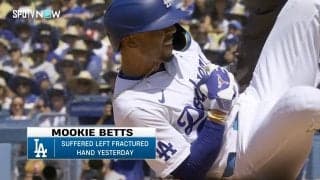 ドジャースに激震！ベッツが左手骨折した“衝撃死球”の瞬間　158キロ豪速球直撃「長期離脱ショック」「早く復帰して欲しい」一夜明けIL入り…ファン沈痛