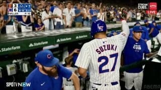 「ヒーローになったやん」鈴木誠也の爆速タイムリーに同僚“大激賞リアクション”　ベンチも観客も…熱狂ぶりが“神ってる”歓喜の瞬間