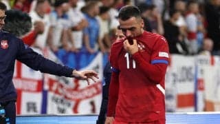 イングランド戦で負傷のセルビア代表MFコスティッチのユーロが終了…左ヒザ外側側副じん帯損傷