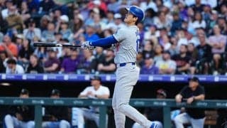 大谷翔平、今季MLB最長の145m弾　日本人初の4年連続20号でリーグトップ浮上…敵地騒然