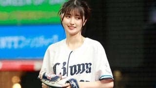 人気声優がベルーナDに降臨　スラリ長身からの華麗な一投…キュートな姿に球場喝采
