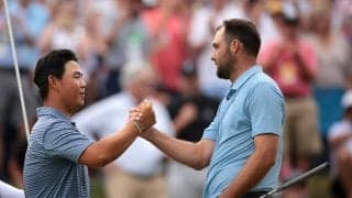 誕生日が同じで仲の良いスコッティ・シェフラーとトム・キムのプレーオフ決戦