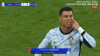 「どこ見てんだよ！」C・ロナウドが激昂！ 一体なにがあった？ 被害者なのに口が過ぎてイエローカードを食らった一部始終「PKだろ」「意味不明だな」「可哀想すぎる」