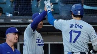 大谷翔平をロバーツ監督が連夜の大絶賛「地球上で最も危険」　2戦連続先頭打者弾