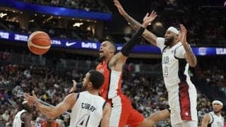 アメリカ代表が親善試合でカナダ代表に勝利…カリー＆レブロン華麗な連係でアリーナ沸かす