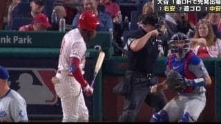 これがストライクかよ！？ 厳しいコースにイライラ　主審を一瞬チラ見… 大谷翔平の“弟分”が際どい判定に苛立ち「怒りマーシュ！」
