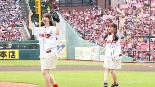 仙台に降臨した“女神コンビ”…ポニテ＆ツインテールを揺らした一投「疲れ全部吹き飛んだ」