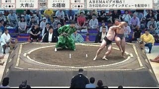 相撲ファン“お口あんぐり”のド迫力な結末 両力士が土俵下に同時落下の衝撃「めっちゃ盛り上がった」「凄まじい相撲」どよめき広がる