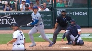 もはや暴力！球場がどよめく… 大谷翔平、“怪物級”高速ヒットがエグすぎる　力負けした相手投手の様子がおかしくなる「怖すぎるだろ」「ビビるよなｗ」