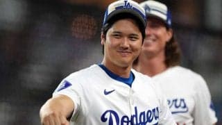 “ニヤニヤ大谷”が「我慢強く待っているわ」　女性レポーターが舞台裏で遭遇した珍場面