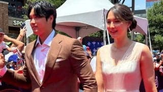 白ドレスの真美子夫人は「普段にはない格好」　大谷翔平の手つなぎエスコートに歓声