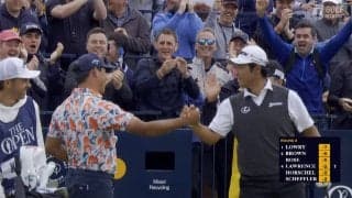 【動画】松山英樹も祝福！　キム・シウが238ヤードのパー3でホールインワン達成