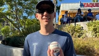 大谷翔平の超特大弾は“場外”へ　飲み物探し…モニター見ていた男性ゲット「運がよかった」