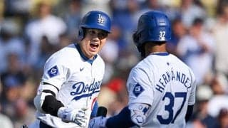 大谷翔平、日本人初の4年連続30HR　“場外”へ弾んだ超特大144m…ド軍は後半戦3連勝