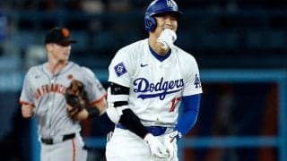 大谷翔平「いいスイング」　後半戦初マルチ＆3打点を自画自賛…ド軍5連勝に笑顔