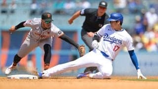 SNS驚愕、大谷翔平の激走が「超はえ～！」　長い脚フル回転…風を切るスピードが話題