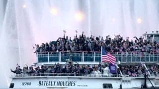 「デカすぎて目が覚めた」米国代表の“豪華客船”が衝撃のサイズ！ 旗手を務めたNBAのスーパースターにも熱視線【パリ五輪】