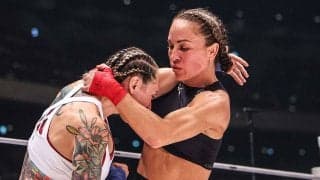 【超RIZIN.3】マッスル美女ファイターの鼻へし折れ「バキッ」……壮絶ベアナックルファイトで豪エマリーが“37秒殺”KO