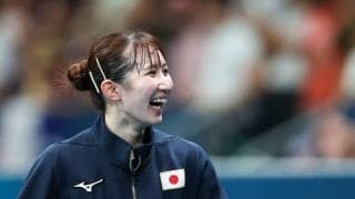 早田ひな、“エース”がアフリカ女王とのサウスポー対決制す　2ゲーム連続デュースを制し3回戦進出【パリ五輪2024】