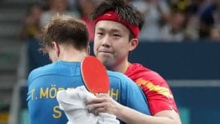 「目に涙さえ浮かぶ」仏メディアも同情…卓球ラケット折られた中国選手の早期敗退に波紋広がる【パリ五輪】