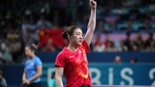 「まだやるべきことがある」陳夢が平野美宇撃破の申裕斌に貫録勝利　連覇に王手、決勝へ向けては「中国卓球の強さを見せたい」【パリ五輪2024】