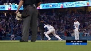 大谷翔平、34号ソロ弾で“180度ターン” まさかの一塁踏み直し 「デジャブ」「もうセレブレーションにすれば」今季2度目“珍事”の瞬間